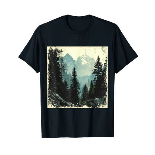 Hiking Camping PNW Lake Wander Tree Woods dark Green Nature Outdoor Explore forest green T-Shirt