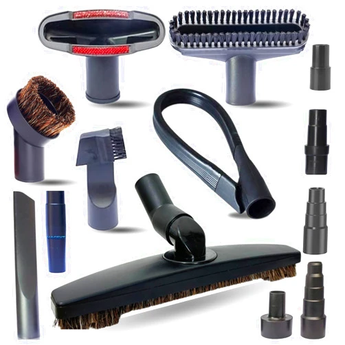GHAMADE Universal Vacuum Attachments & Brushes Kit - Hardwood Floor Vacuum Brush Head Attachment & Shop-vacs Accessories - Universal Vacuum Hose Adapter Kit & Dryer vent Flexible Crevice Attachment