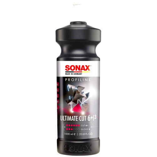 SONAX Ultimate Cut | Strong Abrasive Compound | Removes p1000 or Finer | Water Based Polish/Compound | Step 1 Compound | Removes Deep Scratches | Removes Sand Scratches | 1L | 239300