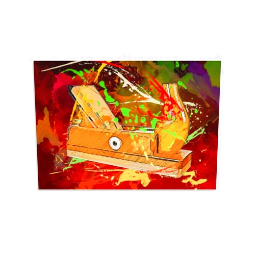 JALYKA Hand Wood Planer Canvas, Tool Wall Decor, Handyman Gift, Сarpenter Unique Canvas Posters Wall Decor Paintings for Living Room Bathroom Office Unframe 08x12inch(20x30cm)