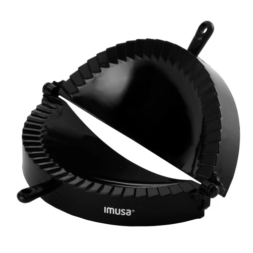 IMUSA USA Jumbo IMU-71006W Easy to Use Plastic Empanada Mold, Black