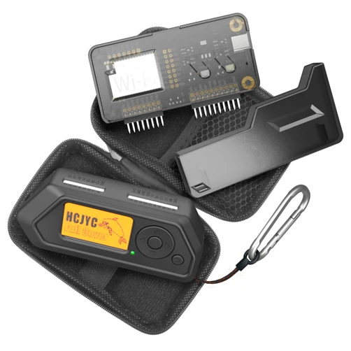 HCJYC 4 in 1 Protective Case for Flipper Zero Device and Wi-Fi Dev Board V1 ESP32-S2, Cover Set Accessories for Flipper Zero WiFi Dev Board - Black