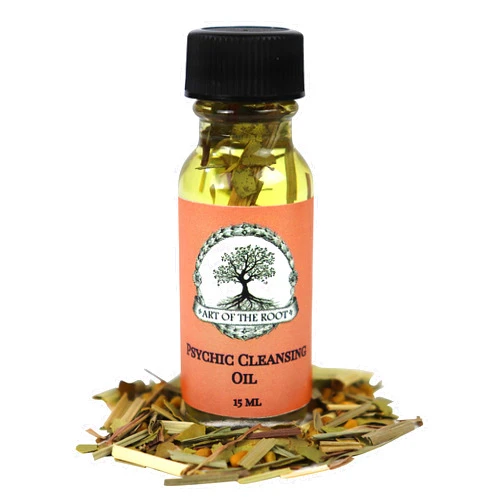 Art of the Root Psychic Cleansing Oil 1/2 oz | Negative Energy & Psychic Attacks | Hoodoo, Magick, Wiccan, Pagan, Spiritual Rituals