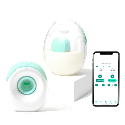 Willow Go - Hands Free Breast Pump - Wearable Breastfeeding Pump - Portable, Electric, Cordless, 9 Levels of Hospital Grade Suction Strength, App Compatible & Fits Fully in Bra, 21mm & 24mm Flange