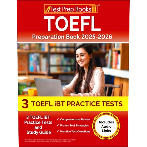 By Joshua Rueda (Author) TOEFL Preparation Book 2025-2026: 3 TOEFL iBT Practice Tests and Study Guide [Includes Audio Links]