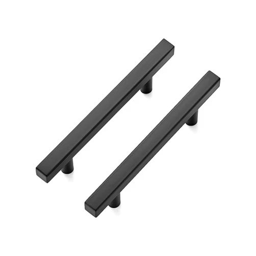 Ravinte 30 Pack 6'' Square Cabinet Pulls Matte Black Stainless Steel Kitchen Drawer Pulls Cabinet Handles 6”Length, 3-3/4” Hole Center