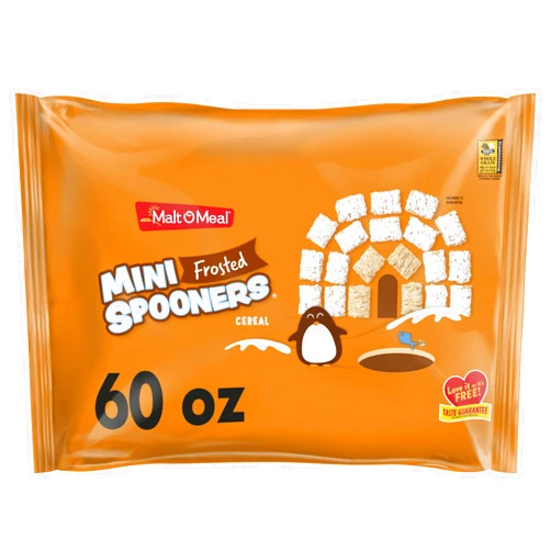 Malt-O-Meal Frosted Mini Spooners Shredded Wheat Cereal, 60 OZ Bag
