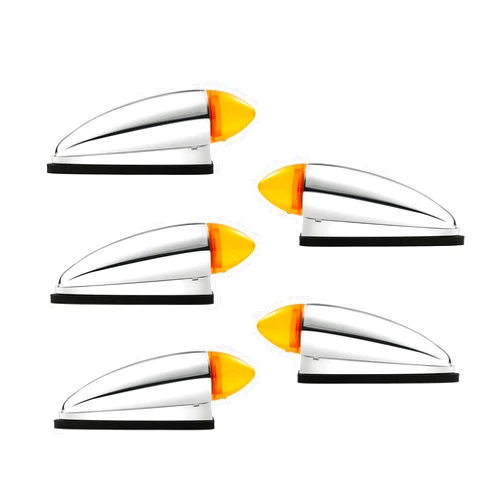 EVERESTHD 5PCS LED Roof Marker Light Top Cab Running Lights Assembly Heavy Duty Trucks Replacement Fit for Mack CHU 2000-2018