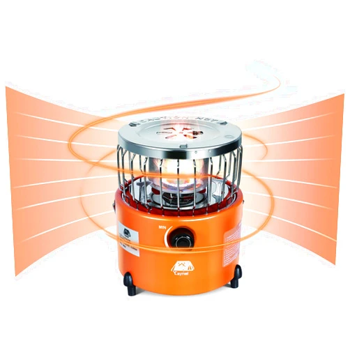 Caynel 2 in 1 Portable Propane Heater and Stove, Outdoor Camping Liquefied Gas Stove, Ice Fishing Hiking Hunting Survival Emergency Tent Multifunctional Handheld Heater (Orange)