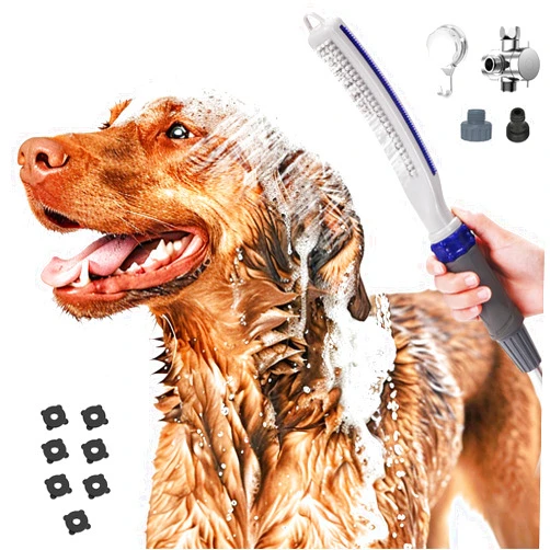 Abdtech Shower Hose Attachment for Dog: Shower Head Sprayer for Dogs Wash & Bath - Dog Shower Attachment with Dog Shower Wand Handheld - 8-Foot Flex Hose