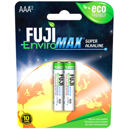 Fuji Enviromax Fuji Batteries 4400BP2 EnviroMax AAA Super Alkaline Batteries (2 Pack), 1 ea