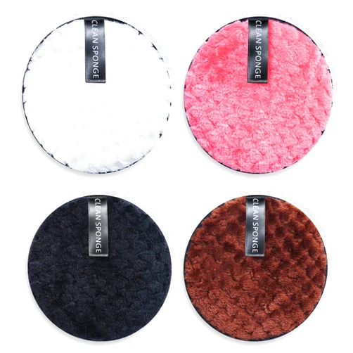 Quixella 4pcs Makeup Remover, Reusable Super Soft Cotton Pineapple Lattice Round Water Cleanser