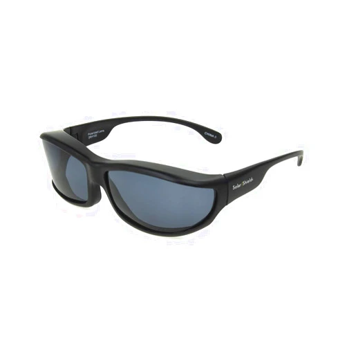 Dioptics Women's Solar Shield Zion Fits Over Sunglasses Polarized Panorama, Black/Grey, 57 mm