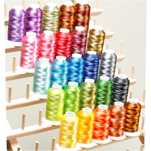 ThreadNanny 25 Large Cones Variegated Embroidery Machine Thread 40wt 1100yards Poly120D/2