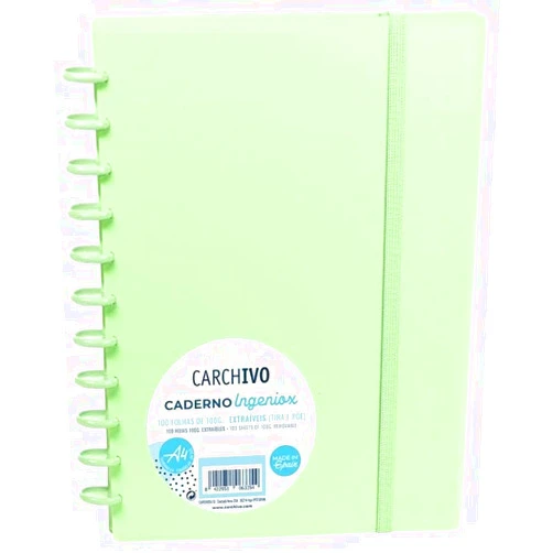Carchivo Ingeniox A4 100 Part Notebook Light Green