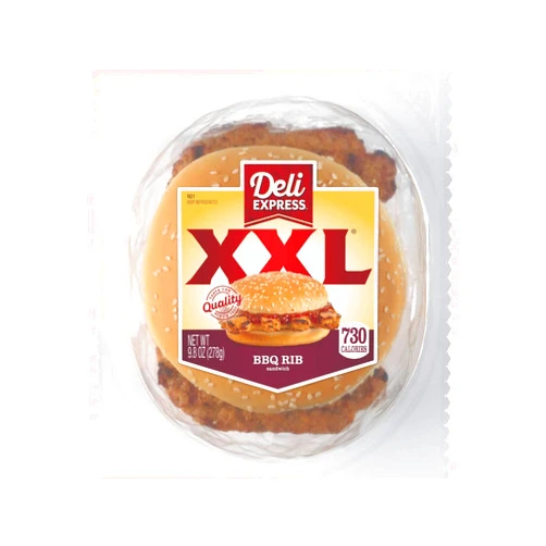 Deli Express XX Large Barbecue Rib Sandwich - 6 per case.
