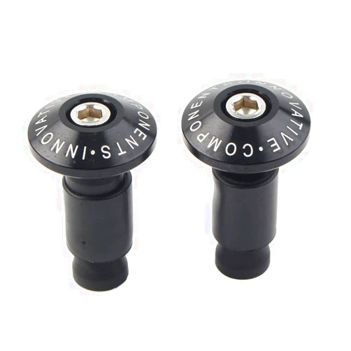GZYF CNC 7/8'' Motorcycle Handle Bar Ends Hand Grips Plug Cap Slider Aluminum Universal for Yamaha for Harley for HONDA Touring Dirt Bike Choppers Custom, Black