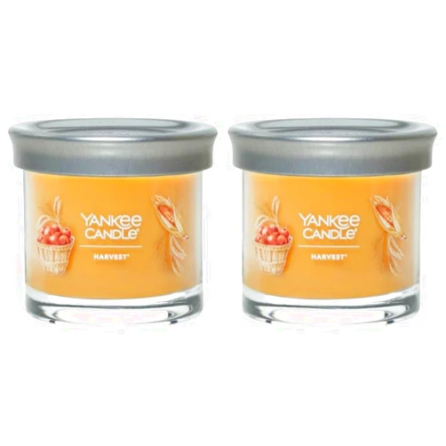 Yankee Candle Small Tumbler Scented Single Wick Jar Candle, Harvest, Over 20 Hours of Burn Time, 4.3 Ounce (Pack of 2)