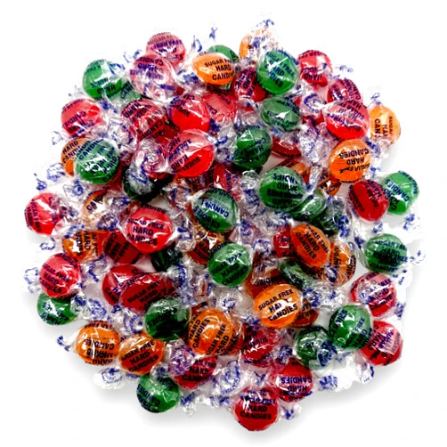 KLUB BULK Arcor Sugar Free Assorted Fruit Flavors Gourmet Hard Candy-Keto Friendly- Premium Quality 1.5 lbs, Delicious Taste Individually Wrapped Fruit Flavors Hard Candy-Ideal Diabetic & Gluten Free(24 oz)