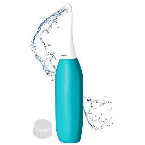 HappyPo The Original HAPPYPO XL Butt Shower (Color: Petrol) with Cap l Portable Bidet with 50% More Volume l The Easy-Bidet 2.0 Replaces Wet Wipes and Shower Toilet l Portable Bidet for Travel