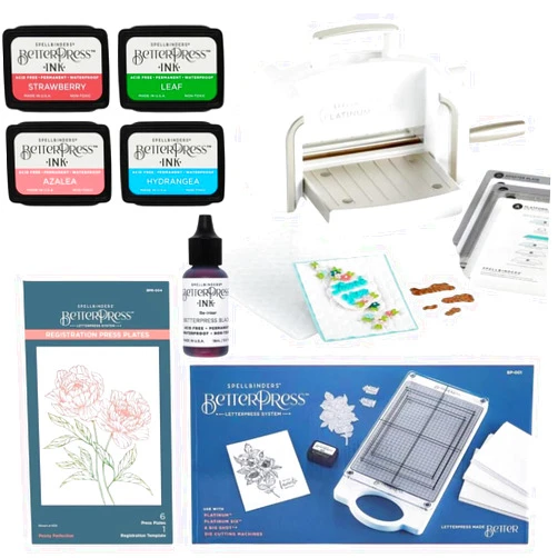 Spellbinders Cut and Press Starter Paper Crafting Machine Bundle, Multi