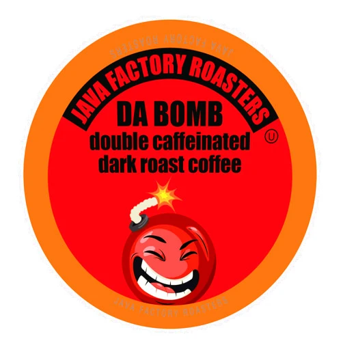 Java Factory Coffee Pods High Caffeine Coffee Compatible with K Cup Brewers Including 2.0, Da Bomb Extra Bold Double Caffeinated, 80 Count