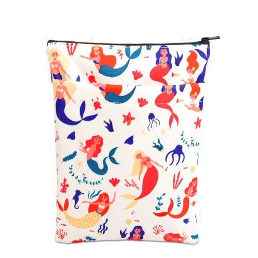Zuo Bao Mermaid Infinity Love Waterproof Zipper Pouch Mermaid Book Sleeve Beach Book Cover Mermaid Gifts (Mermaid)