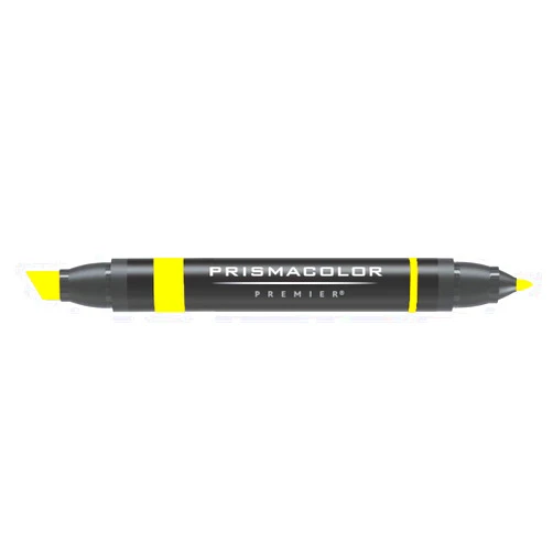 Prismacolor Double-Ended Marker, Broad and Fine Tip, PM19 Canary Yellow (3467)