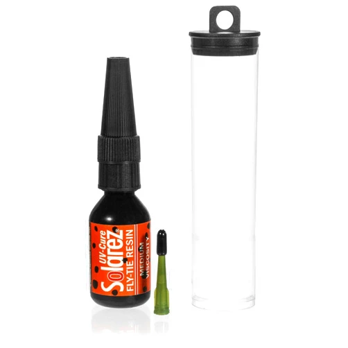 SOLAREZ Fly Tie UV Cure Resin - Medium Formula (0.5 oz.) Fly Tying ~ Build Fly Heads and Bodies ~ Clear, Solid, Non Yellowing, No Odor, Eco Friendly, Quality Made in The USA!