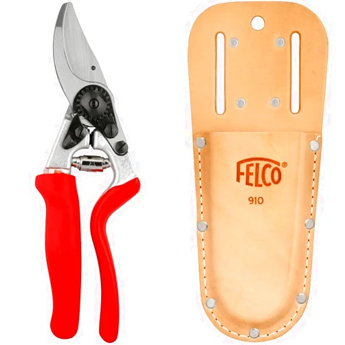 FELCO Model 7 Secateurs (Large, Rotating Handle) & Model 910 Leather Holster
