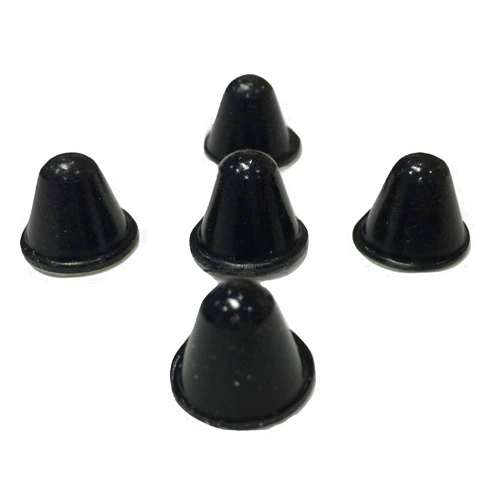 GorillaGrit Cone Shaped Black Rubber Bumpers - 20 PC - Made in USA - Rubber Feet Spacers for Electronics, Computer Audio Equipment, Car Truck Bug Deflector, Cutting Boards, Picture Frames, Cabinet Door
