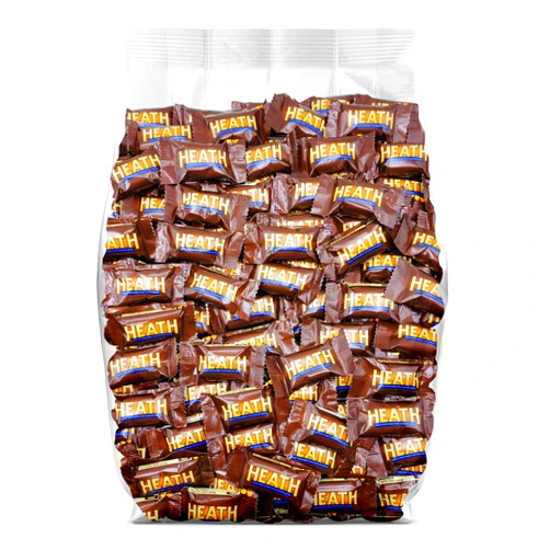 Yummy Chew Heath Bars Miniatures Chocolate Candy - 65 Individually Wrapped Mini Heath Bars Candy Bulk Pack - Heath Toffee Candy Bars - Bulk Heath Bars Mini - 65 pieces
