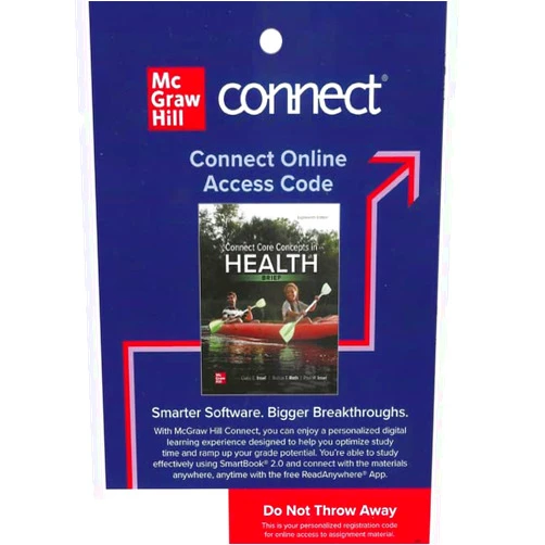 By Claire Insel (Author), Walton Roth (Author), Paul Insel (Author) & 0 more Connect Access Code Card for Core Concepts in Health, BRIEF, 18th edition