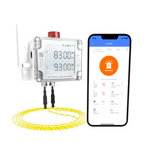 UbiBot LD1-AETH2L Leak Detector - WiFi and Ethernet, Double-Sided Detection with Alerts, DC12V Relay.No Hub Required