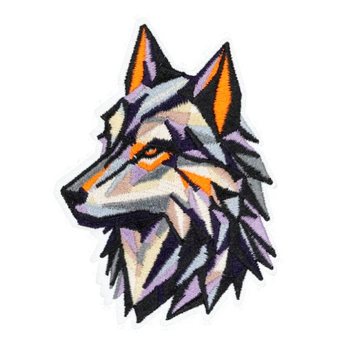 Atensils Wolf Iron On Patch Iron On or Sew On Patches Perfect for Backpacks Jeans Jackets Hats & Clothes Cute Funny Cool Embroidered Appliques Patch