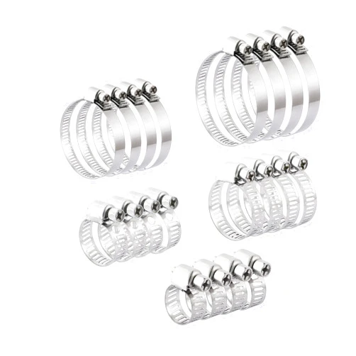 COKUMA 20Pcs Hose Clamps Assortment, 1/3-2 inch (8-51mm) Adjustable Stainless Steel Worm Gear Pipe Hose Clamps, for Plumbing, Automotive Repairs, Dishwasher and Washing Machine Connection