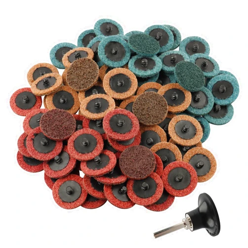 AOKLIT 90Pcs Die Grinder Sanding Disc Fine Medium Coarse Quick Change Sanding Disc with a 1/4 Inch Holder for 2 Inch Sanding Discs Surface Polishing, Deburring, Rust Removal