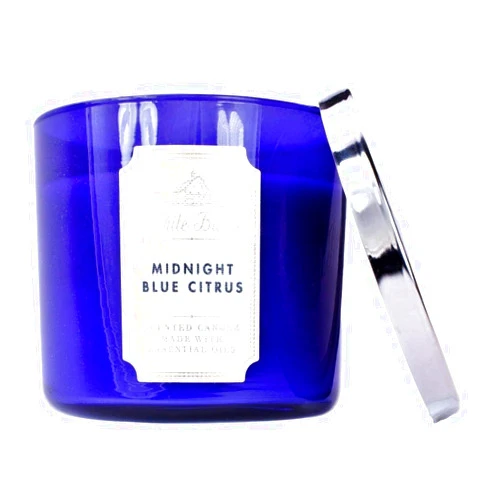 Bath & Body Works White Barn 3-Wick Candle in MIDNIGHT BLUE CITRUS