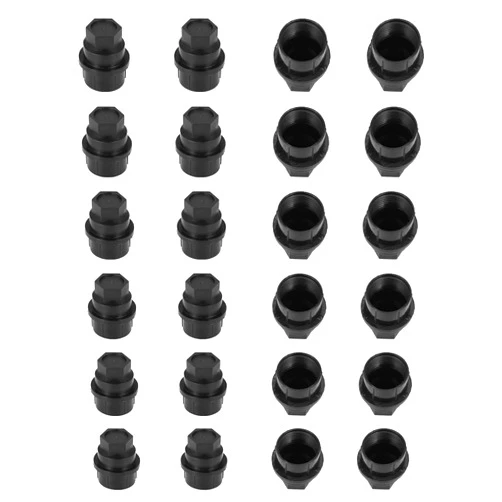 X AUTOHAUX 24pcs Wheel Lug Nut Covers 15646250 for Chevroet for GMC 1500 2500 Sierra Suburban Tahoe Yukon Pickup 711-025 611-607 99956 Truck Lug Nut Cap Covers M28 x 2 Black Anti Scratch
