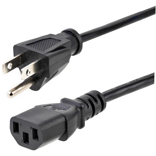 StarTech.com 6ft (1.8m) Heavy Duty Power Cord, NEMA 5-15P to C13 AC Power Cord, 15A 125V, 14AWG, Replacement Computer Power Cord, Monitor Power Cable, PC Power Supply Cable, UL Listed (PXT101146)