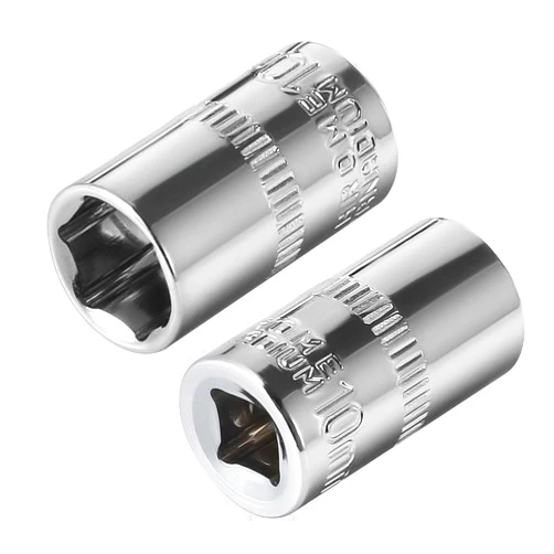 HouseUp 2Pcs Shallow Socket 1/4 Inch Drive 10mm socket 6 Point -CORROSION RESISTANCE