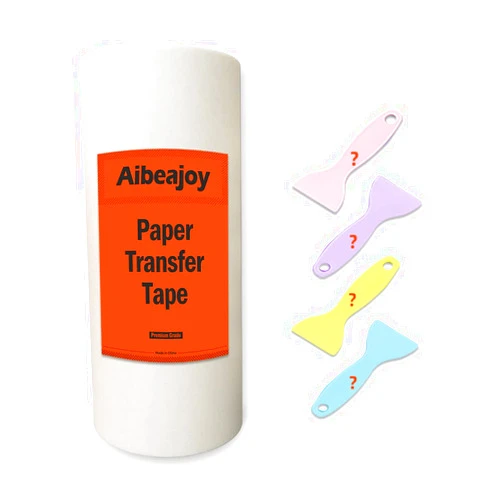 Aibeajoy Transfer Tape for Vinyl 12inch x 100feet Paper Transfer Tape Masking Tape 3D Printing Tape,Medium to high Viscosity. Great for Decals, Signs, Wall Words and More.
