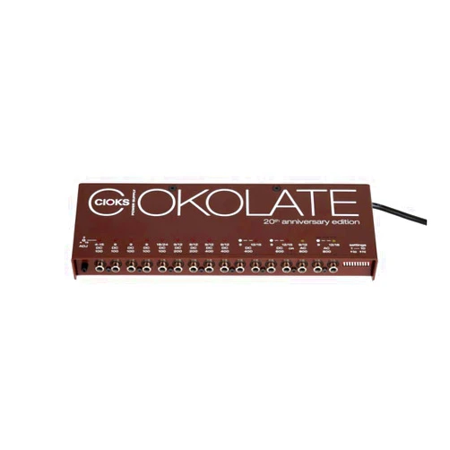 Cioks CIOKOLATE 9V / 12V / 15V / 16V / 24V AC DC Universal Power Supply with 12 Isolated Sections and 24 Flex Cables for Effect Pedals - Compatible with Temple Audio and Pedaltrain Pedalboards
