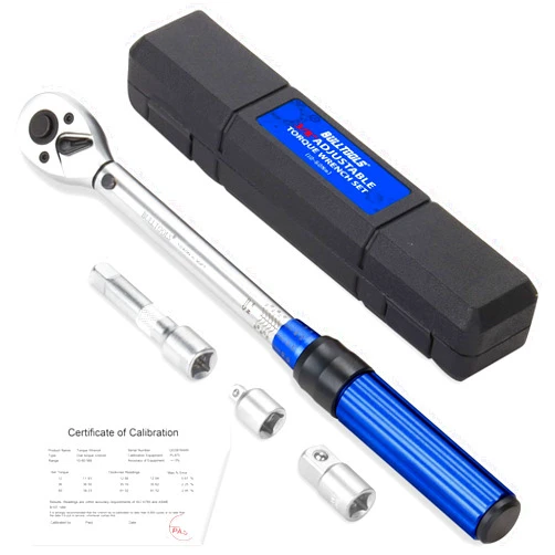 BULLTOOLS 3/8-Inch Drive Click Torque Wrench, Dual-Direction 72-Tooth Torque Wrench Set 7.4-44.3 FT.LB/10-60 Nm Dual Range Scales Torque Wrench for Bike, Motorcycle, Car Spark