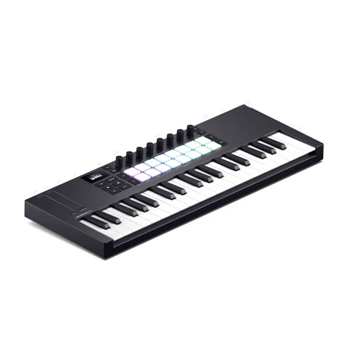 Novation Launchkey Mini 37 [MK4] — Portable 37 Mini-Key, USB, MIDI Keyboard Controller with DAW Integration. Chord Mode, Scale Mode, Drum Pads, and Arpeggiator. Includes Music Creation Software Bundle