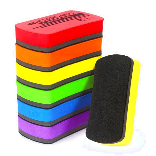 Hutou 6 Pack Dry Erase Eraser Magnetic Whiteboard Dry Erase Eraser for White Board, White Board Erasers for Kids Classroom, 6 Colors