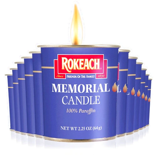 Rokeach 24 Hour Candles, Yahrzeit Memorial Candle, Tin Candles (12 Pack) | Yom Kippur Candles | Emergency Candles, Perfect for Blackouts, Storms & Hurricanes
