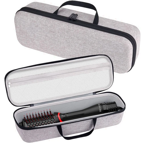 Ryke Kukkri Revlon Hair Dryer Brush Case, Gray, 15.5in x 4.3in x 3.5in, Lightweight, Compact, Portable