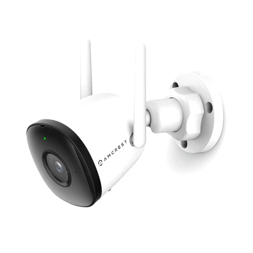 Amcrest SmartHome 4MP Outdoor WiFi Camera Bullet 4MP Outdoor Security Camera, 98ft Night Vision, Built-in Mic, 106° FOV, 2.8mm Lens, MicroSD Storage (Sold Separately), ASH43-W (White)