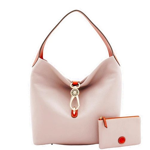 Dooney & Bourke Handbag, Pebble Grain Logo Lock Shoulder Bag With Pouch